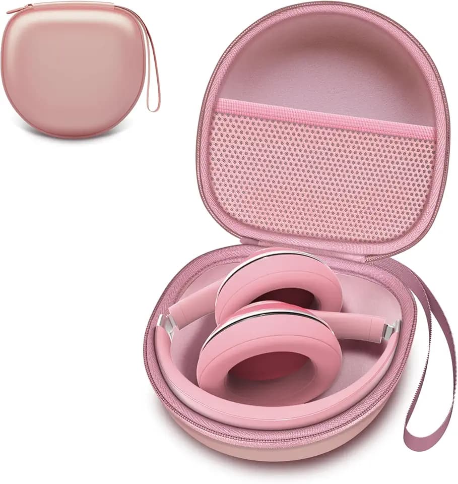 Headphone Headset Case for Folding Headphone, Rose Gold