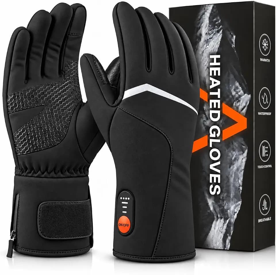 Heated Gloves for Men Women, Rechargeable Battery Electric Heated Gloves with Touchscreen, Winter Warm Gloves for Riding Cycling Skiing Hiking Hunting Motorcycling