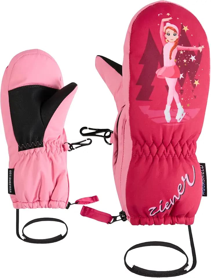 Ziener Kleinkind LEPRINT-Z Ski-Fäustling/Wintersport | wasserdicht, lustiges Motiv, pop pink, 2