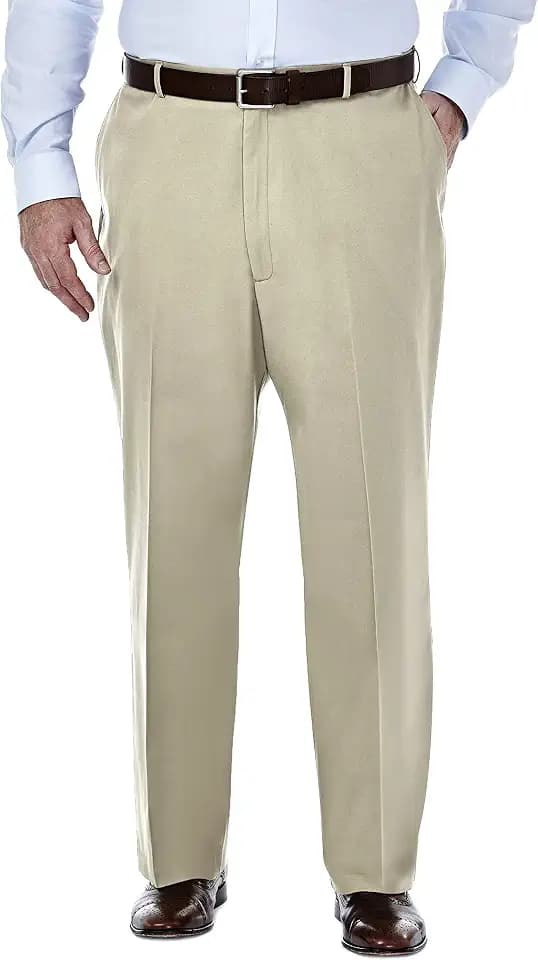 Haggar Men's Big & Tall Classic Fit Premium No Iron Khaki Pant
