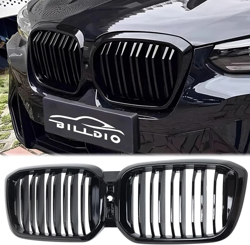 G01 G02 Grille - Front Kidney Grille ABS Double Slats Gloss Black