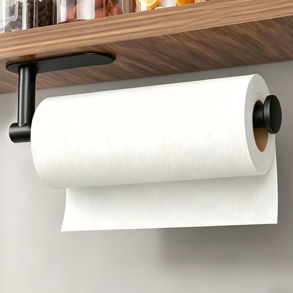 DEKAVA Paper Towel Holder Under Cabinet Wall Mount for Kitchen Paper Towel