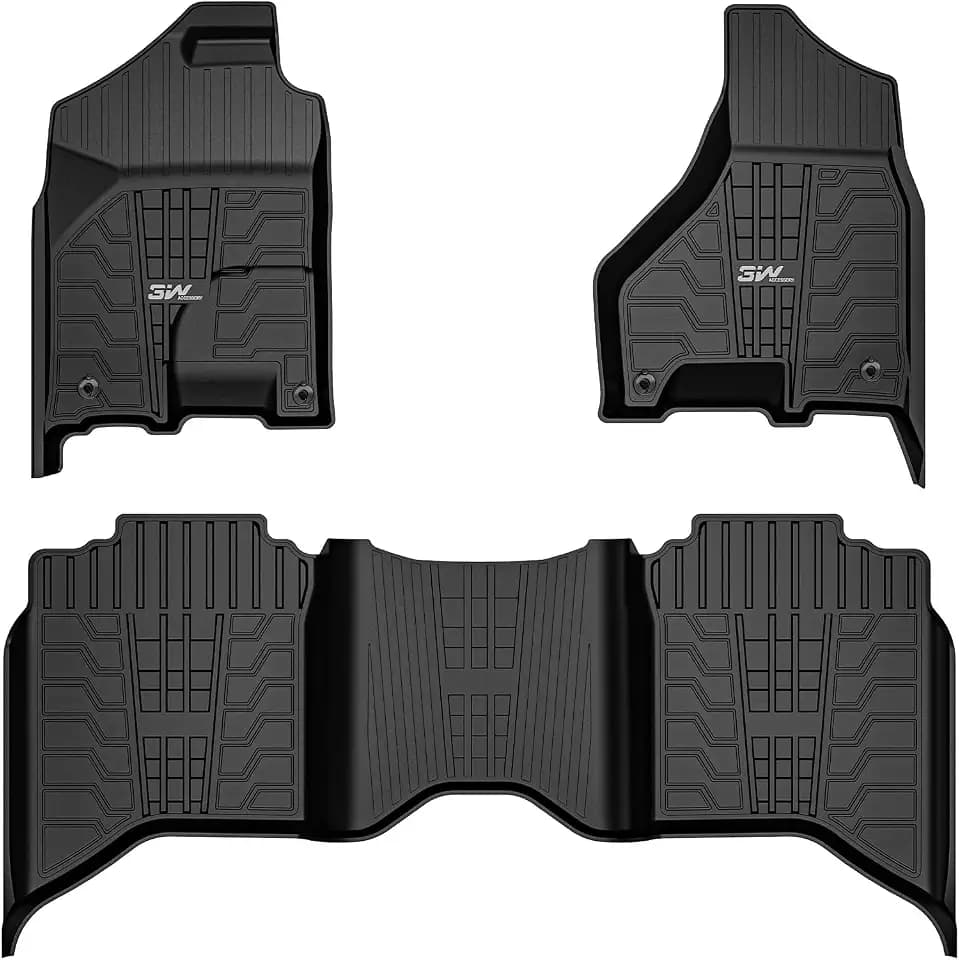 3W Floor Mats for 2013-2018 Dodge Ram 1500/2500/3500 Crew Cab