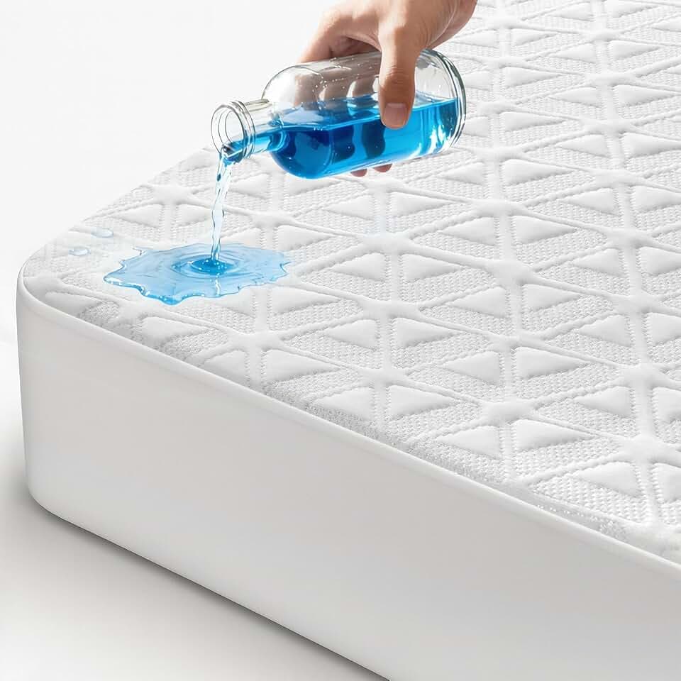 King Waterproof Mattress Protector, Breathable Cooling Bed Cover