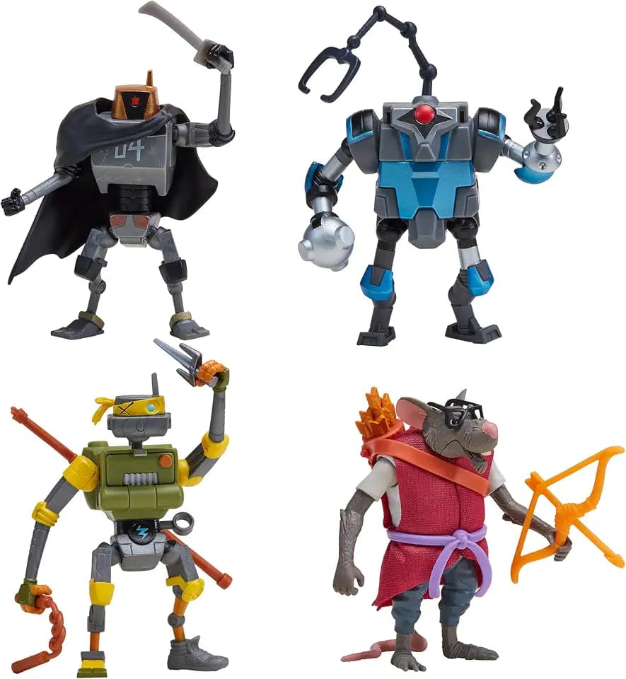 PlayMates Teenage Mutant Ninja Turtles Mix N Match Robots 4-Pack Bundle Toys