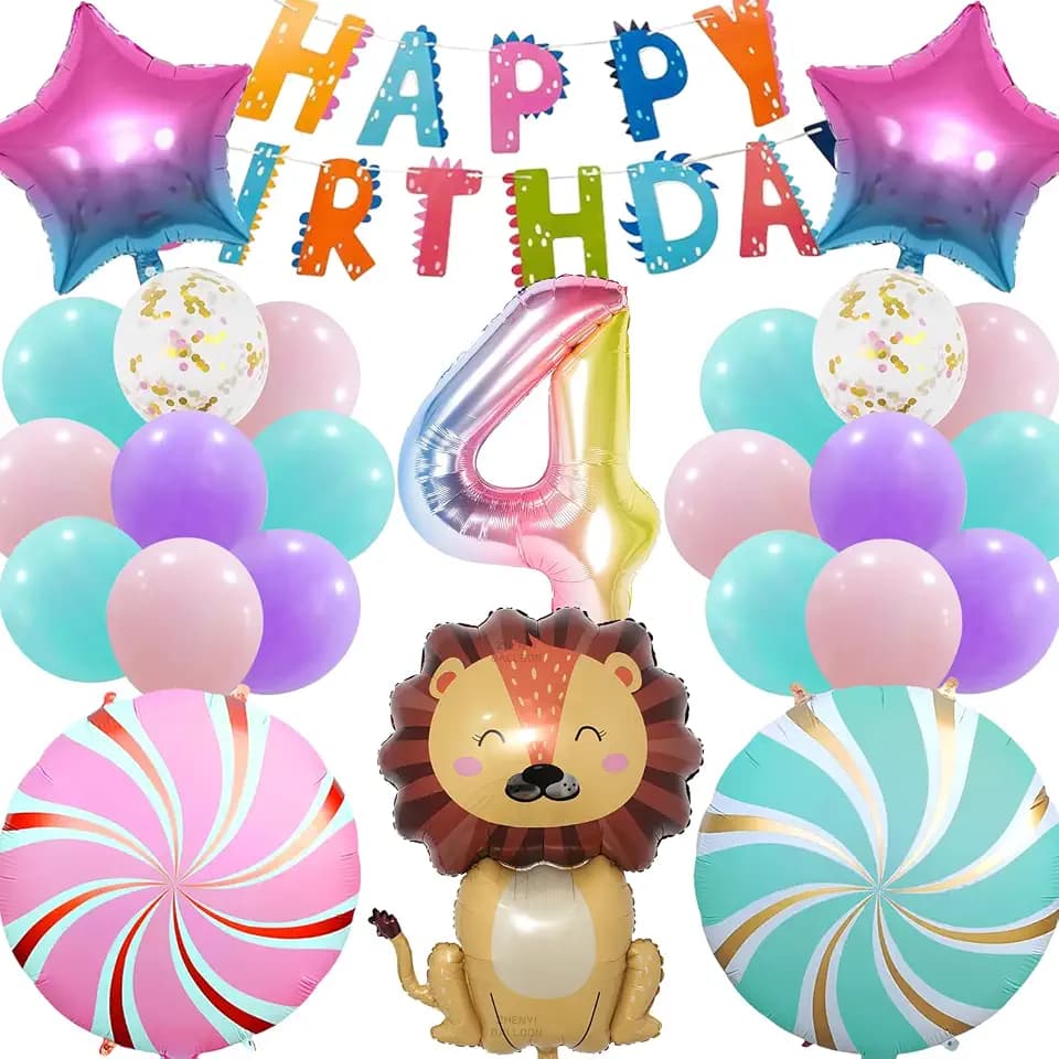 23 Stk Gabys Dolhouse Geburtstagsdeko 4 Jahre Kinder, Ballons Party Deko
