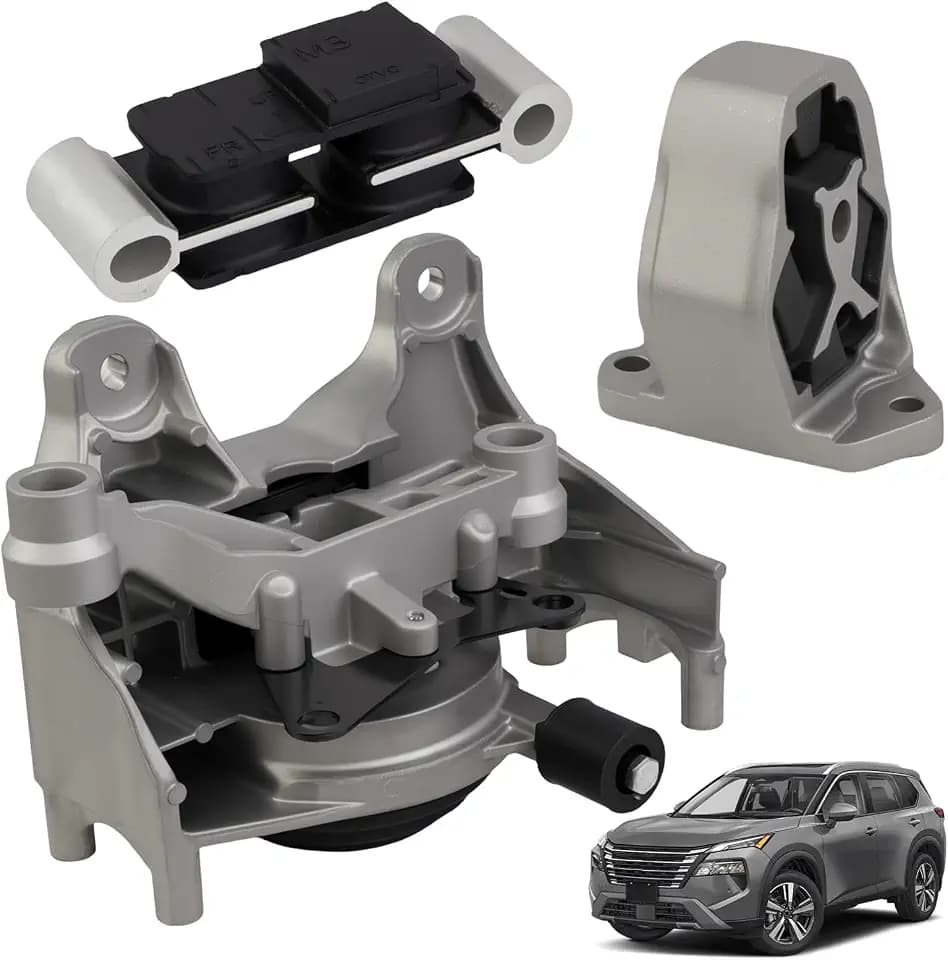 3Pcs Engine Transmission Mount Kit for Nissan Rogue 1.5L 2021 2022 2023 2024,Automatic CVT Trans- Side Engine Motor Rear Lower Torque Rod Mount #11220-6RC1A,11360-6RC0A,11360-6RC5B