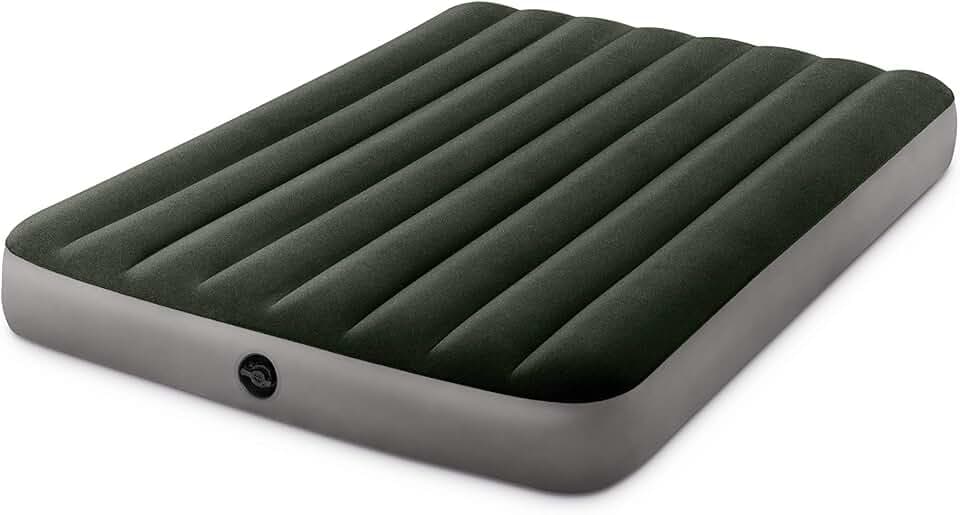 INTEX Dura-Beam Camping Matratze für 2 Person Isomatte (135×191×25 cm) max. 272KG – Gästebett aufblasbares Bett Luftbett, Fiber-Tech-Technologie (64108)