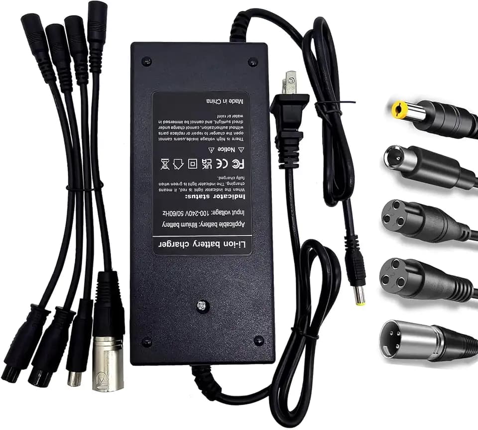 42V 2A Electric Scooter Charger 5 in1 Plugs for Bird,Gotrax,Segway,Pocket Mod, Sports Mod,Voyage,Ninebot,Apex,Glider, XR Elite, XR Ultra,Metro/Journey,Jetson Eris Pro/Ora Pro/Racer/Rhythm,Razor