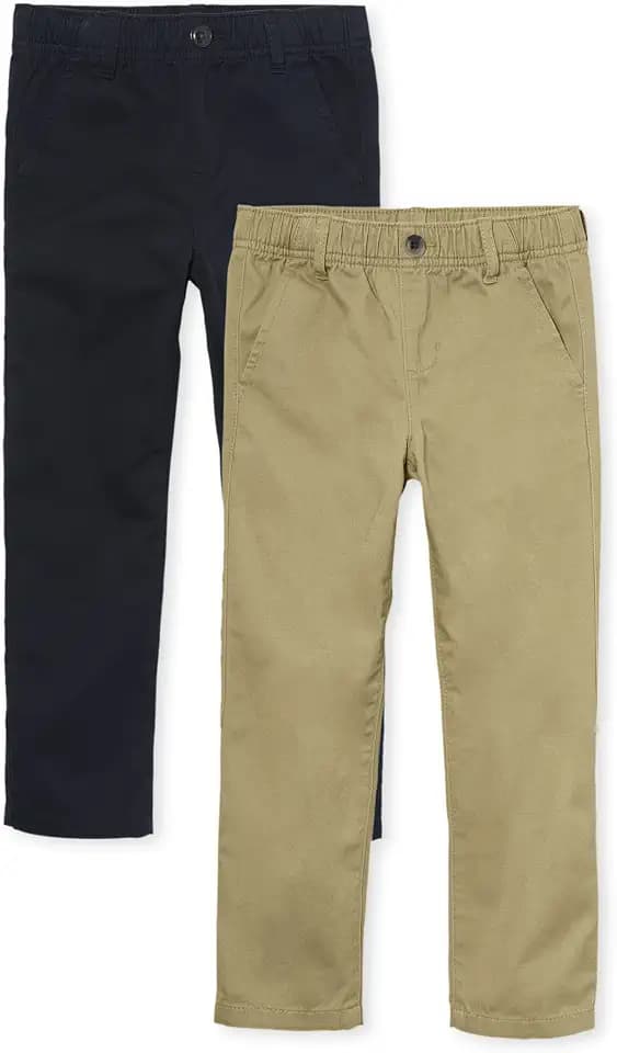 The Children's Place Boys Stretch Relaxed Straight Chino Pants, Multipacks