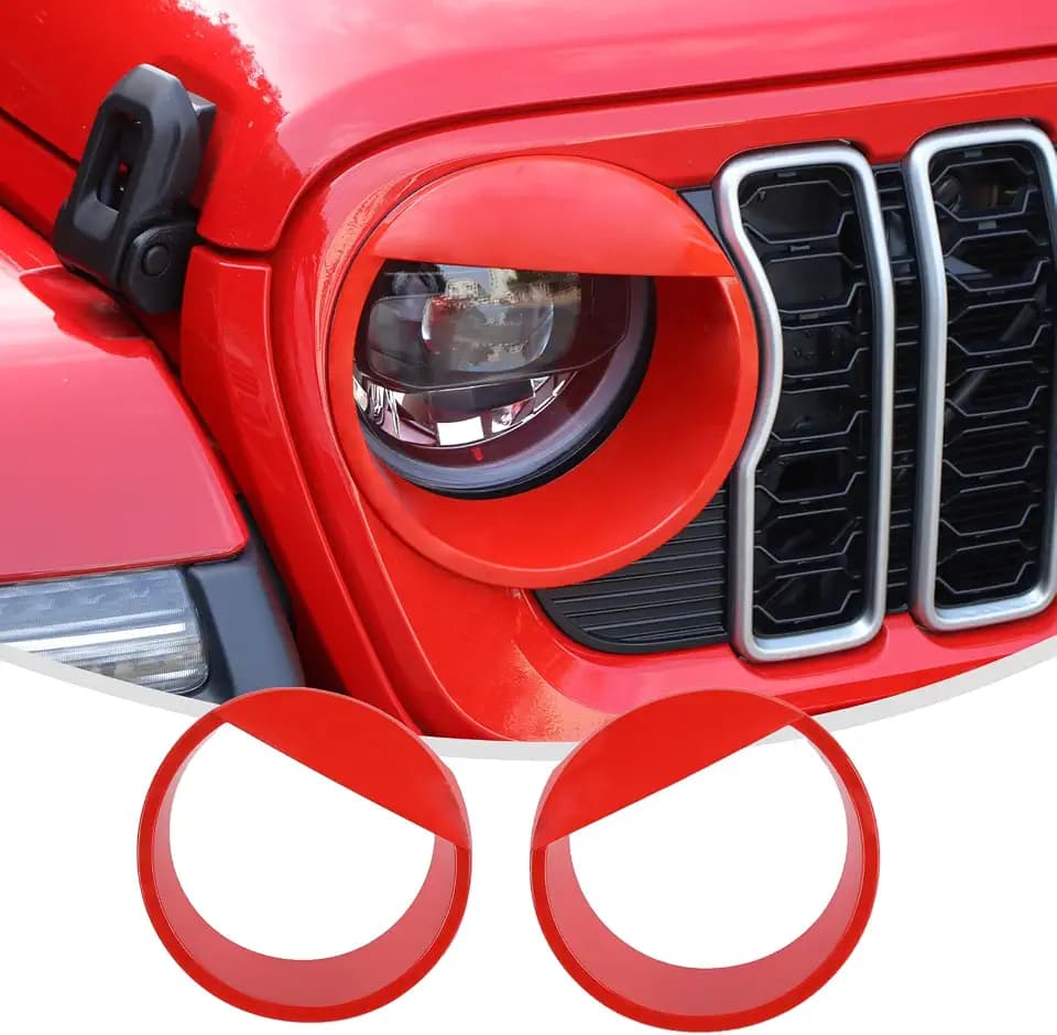 Linskip Headlight Covers for 2024-2026+ Jeep Wrangler JL 4XE & Gladiator JT
