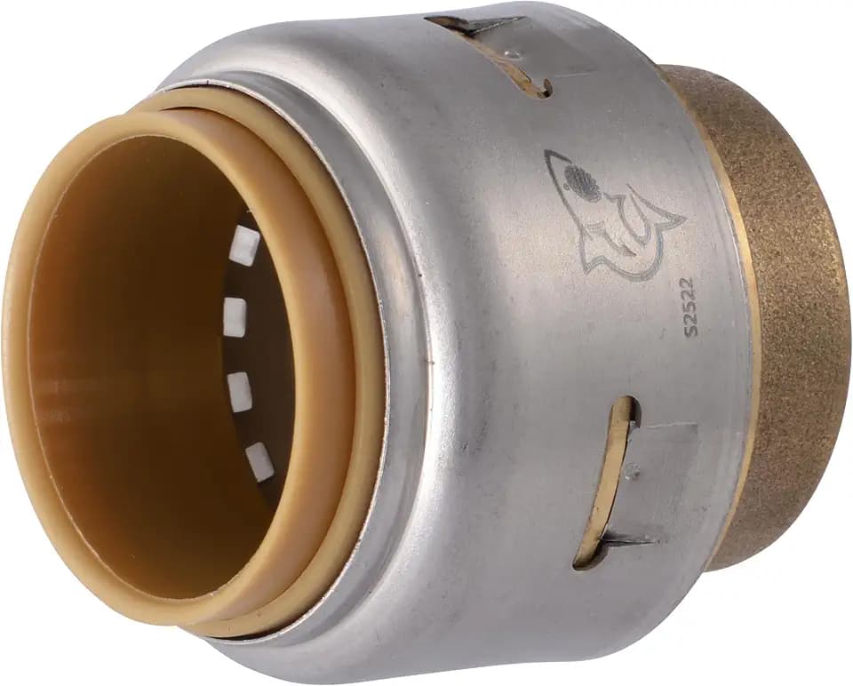 SharkBite Max 3/4 Inch Push Cap, Push to Connect Brass Plumbing Fitting, PEX Pipe, Copper, CPVC, PE-RT, HDPE, UR518A