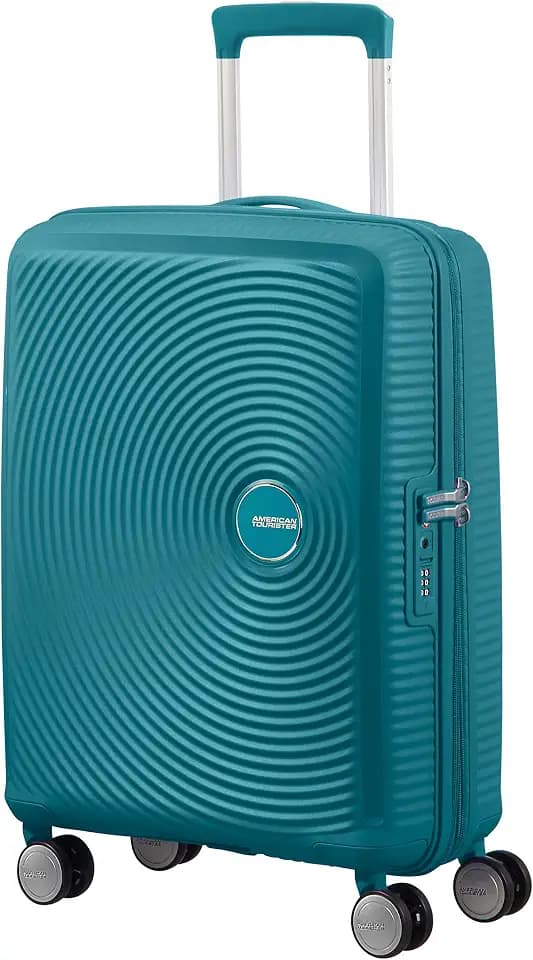 American Tourister Soundbox - Spinner S Erweiterbar Handgepäck, 55 cm, 35.5/41 L, Grün (Jade Green)