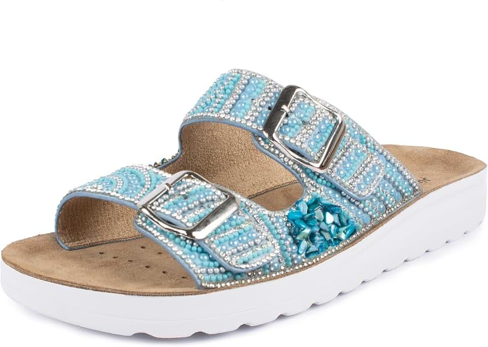 Jürgen Hirsch Damen Leder-Pantolette Vita 04 mit Antishock-Pads