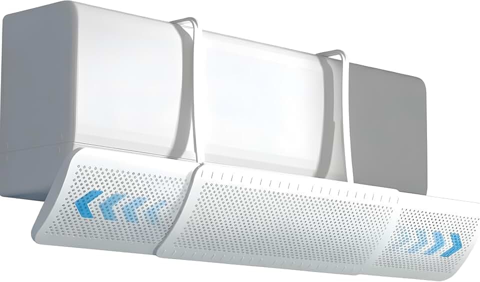 Universal-Klimaanlage, verstellbar (56 – 90 cm), Windschutz für Klimaanlage, Anti-Kondensation mit 180°-Einstellung, einfache Installation ohne Bohren, für Winter und Sommer Zuhause Büro