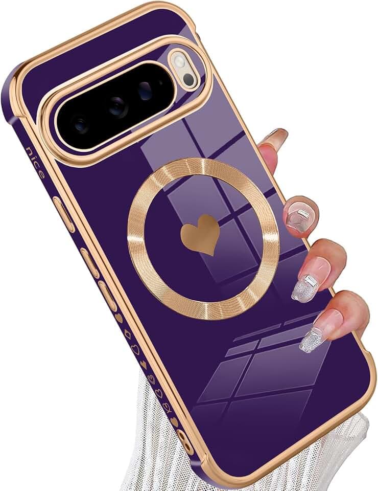 tharlet Magnetic for Google Pixel 10 pro XL case Purple Luxury Plating