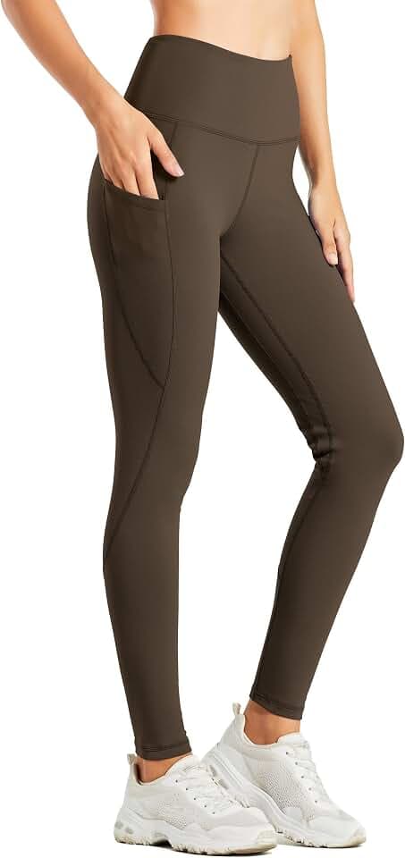 Willit Women's Fleece Lined Leggings Water Resistant Winter Pants 4 Pockets