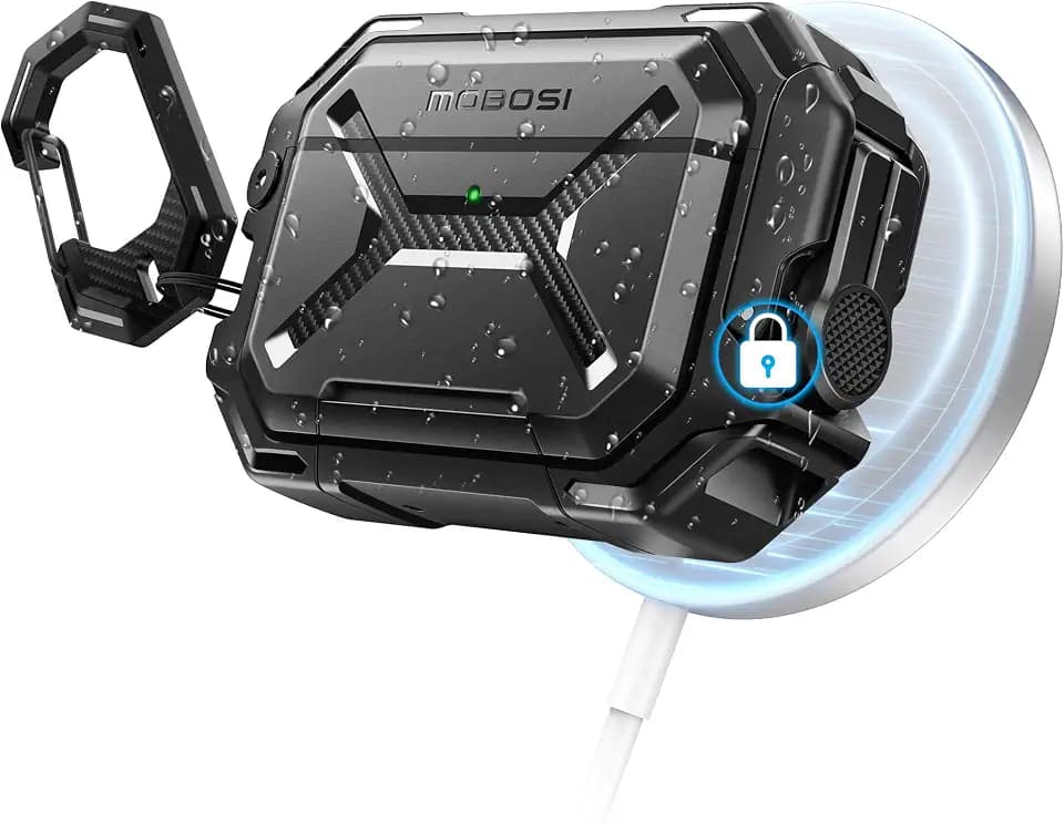 MOBOSI for AirPods Pro 3 Case IP68 Waterproof, Black