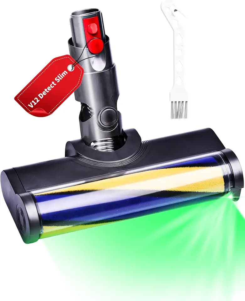 LED Bürste Bodendüse für Dyson V12 Detect Slim Ersatzteile Ersatzbürste Staubsauger Softwalze Zubehör mit Staubanzeige für Hartböden