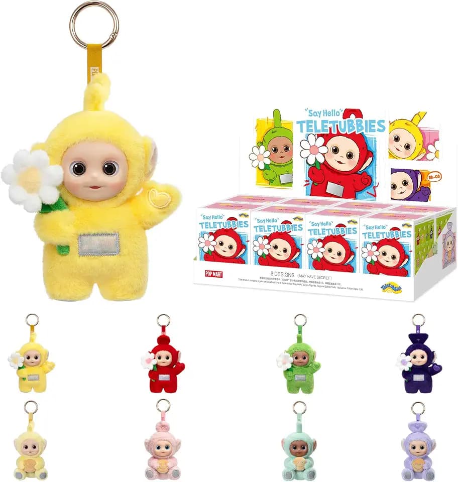 POP MART Teletubbies Say Hello Series Blind Box Pendant, Collectible Plush Toys, Holiday Birthday Gifts for Girls and Boys, Whole Set