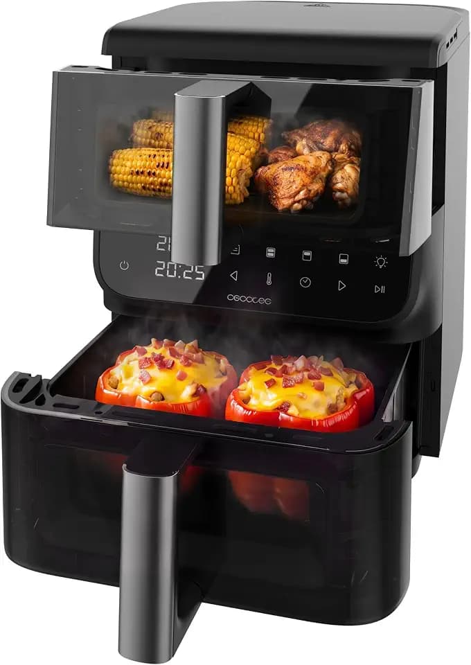 Cecotec Heißluftfritteuse Cecofry DuoLevel 10000 DuoSize Window, 2000 W