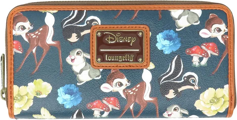 Loungefly Disney Bambi and Friends Geldbörse mit umlaufendem Reißverschluss