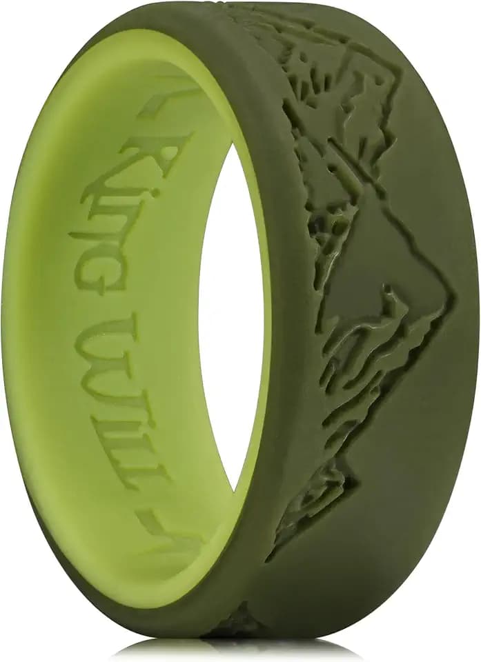 King Will Silicone Rings For Men, Rubber Wedding Bands Size 7-13