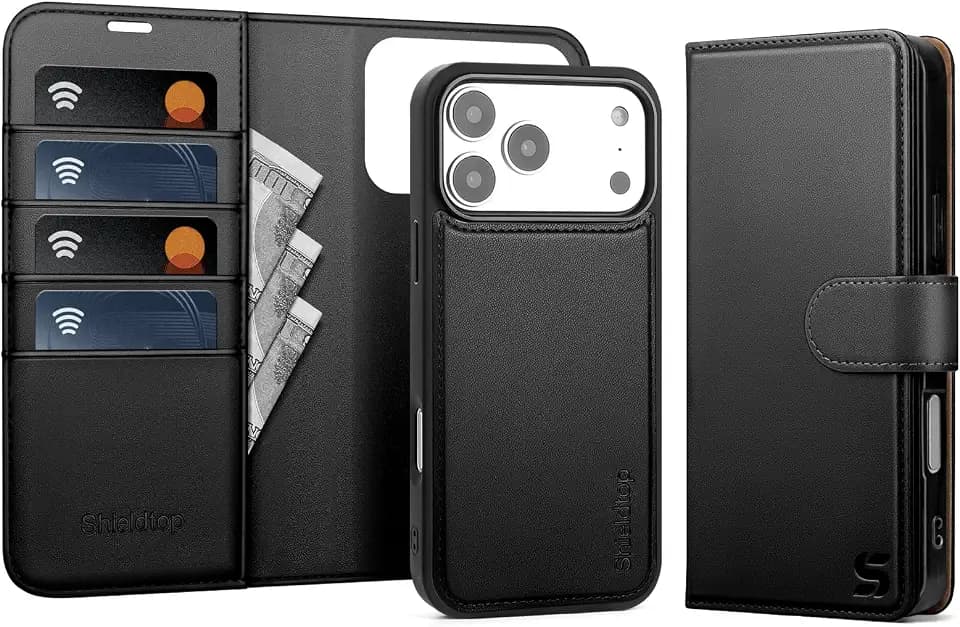 Shieldtop for MagSafe iPhone 18 Pro Max / 17 Pro Max Wallet Case,Black
