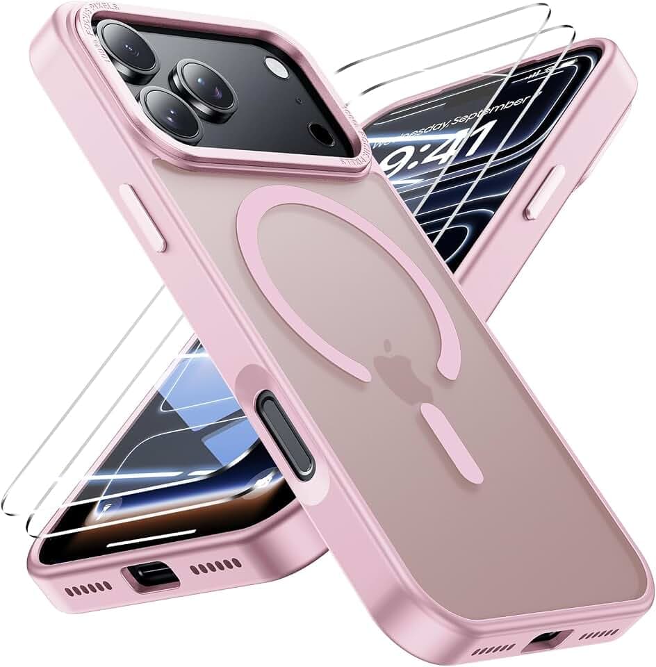 Magnetic for iPhone 18 Pro Max/17 Pro Max Case, Light Pink