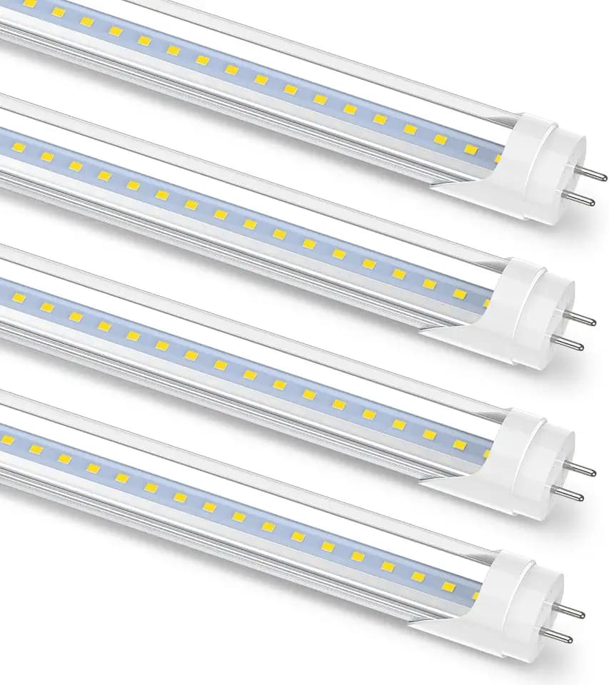 Romwish 3FT LED Tube Light, T8 T10 T12 LED Light Bulb, 14W(30W Equiv.), 5000K Daylight, 1600LM, 36 Inch F30T12 Fluorescent Tube Replacement, Remove Ballast, Dual-Ended Power, Clear Cover, 4 Pack