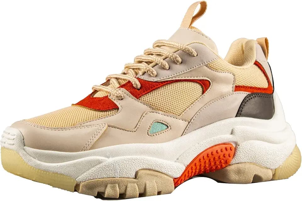 Bonateks Damen DEFRBY100148 Sneaker, Multicolor, 37 EU Schmal