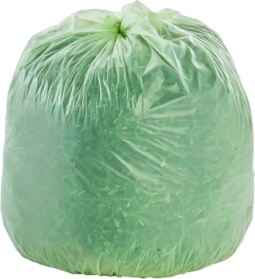 Stout by Envision Compostable Trash Bags, 13 Gallon 24" x 30", 45 Bags Per Case, ASTM6400, Green Bags, Made in America (E2430E85)