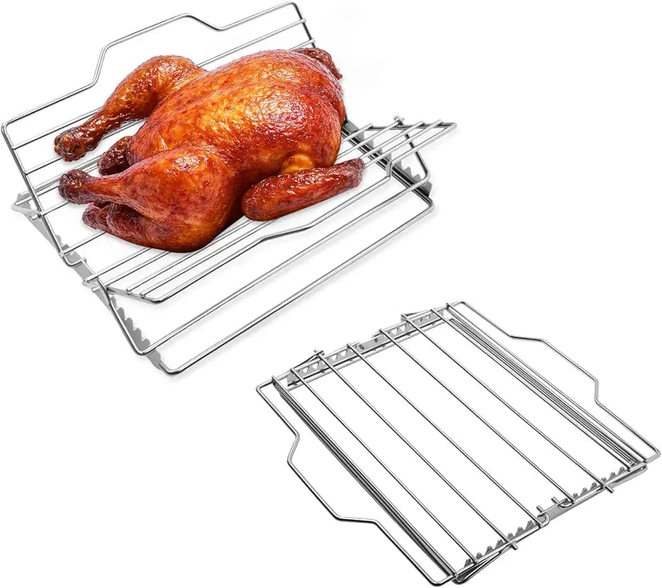 Roasting Rack with Lift, 2 Pack