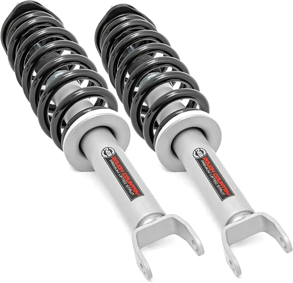 Rough Country N3 Loaded Struts for Ram 1500 (2012-2018) w/3" Lift - Performance Suspension Upgrade, 2 Pre-Loaded Coil Struts