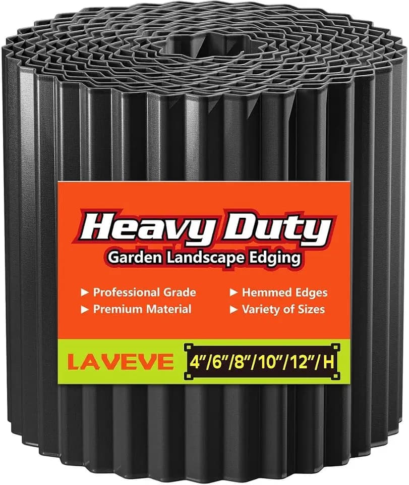 LAVEVE Corrugated Metal Garden Edging 12" x 40Ft, Landscape Edging Border