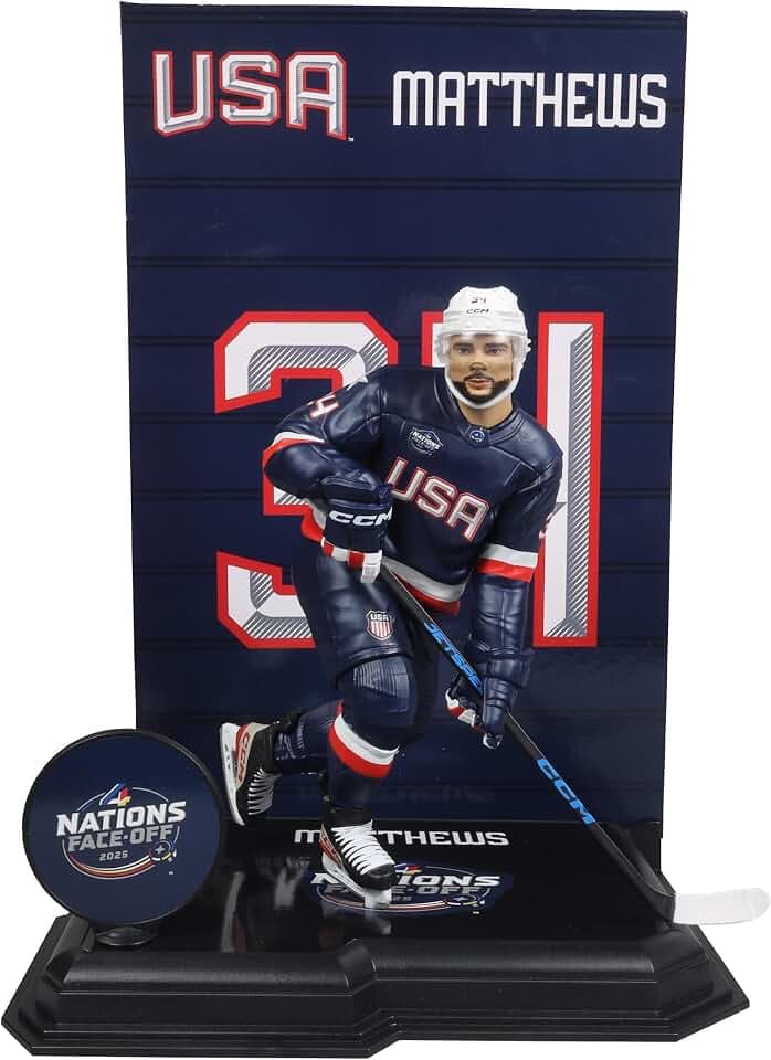 McFarlane Toys - Auston Matthews (Team USA) NHL 7in Posed Figure 4 Nations Face Off McFarlane's SportsPicks