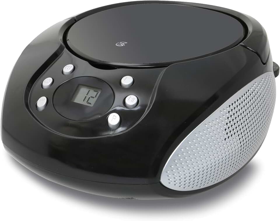 GPX Portable CD Boombox with AM/FM Radio, Stereo Speakers & AUX Input