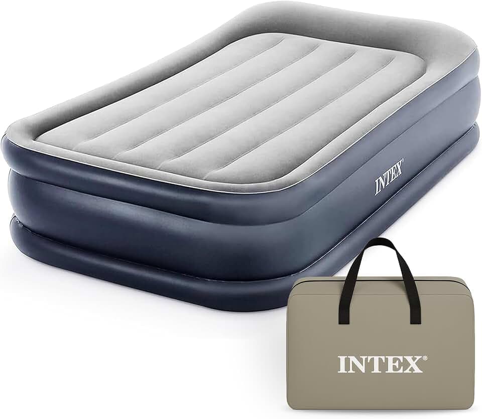 Intex Dura-Beam Plus Deluxe 16.5" Twin Air Mattress with Built-in Pump