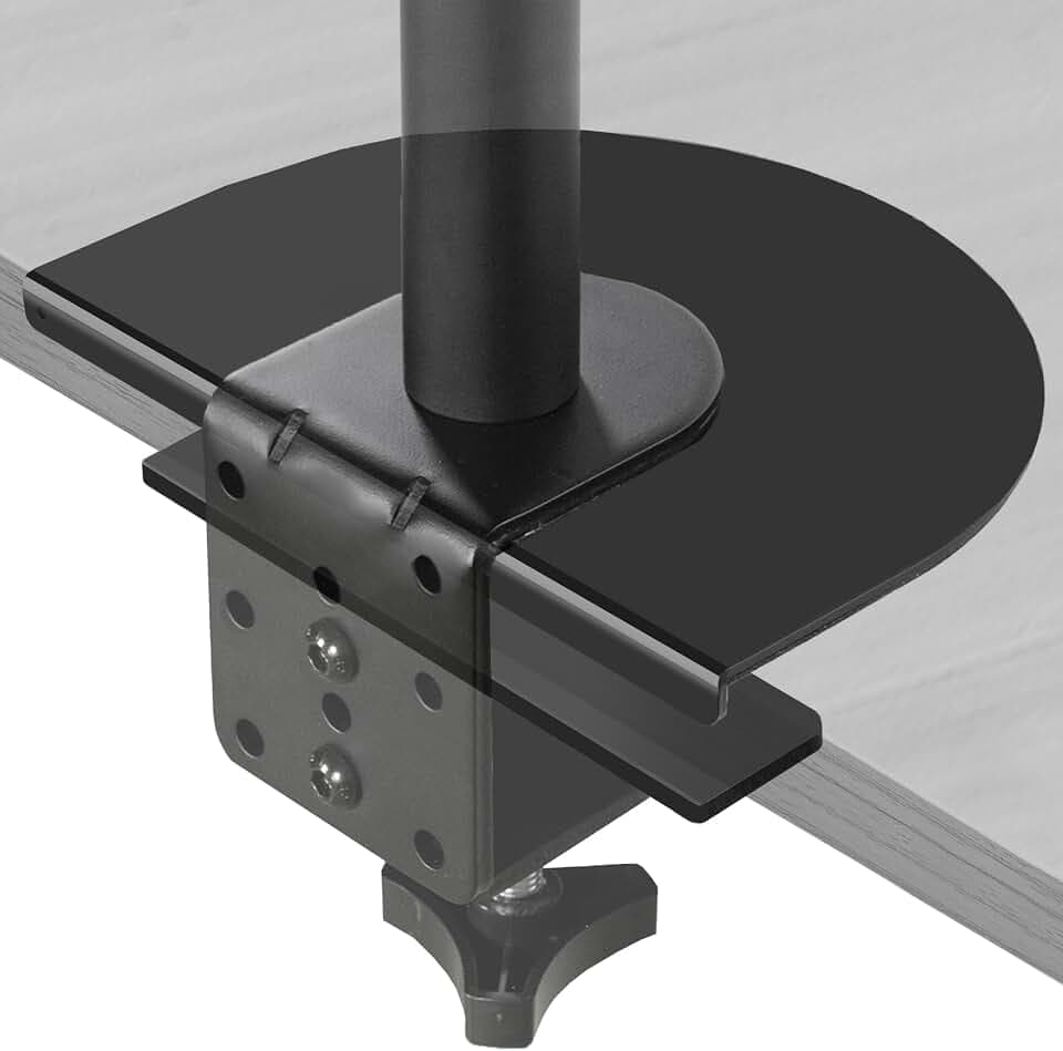 VIVO Stahlverstärkung Halterung Halterung Halterung Platte für dünne, Glas und andere zerbrechliche Tischplatten, schwarz, STAND-AC01R