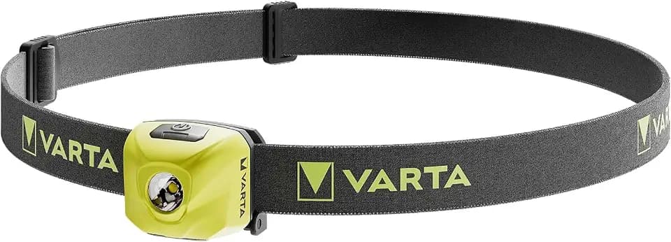 VARTA Stirnlampe LED, wiederaufladbare Kopflampe, Outdoor Sports Ultralight H30R, extrem leicht, spritzwassergeschützt, inkl. Micro-USB Kabel, ideal für Camping, Joggen, Wandern, lime