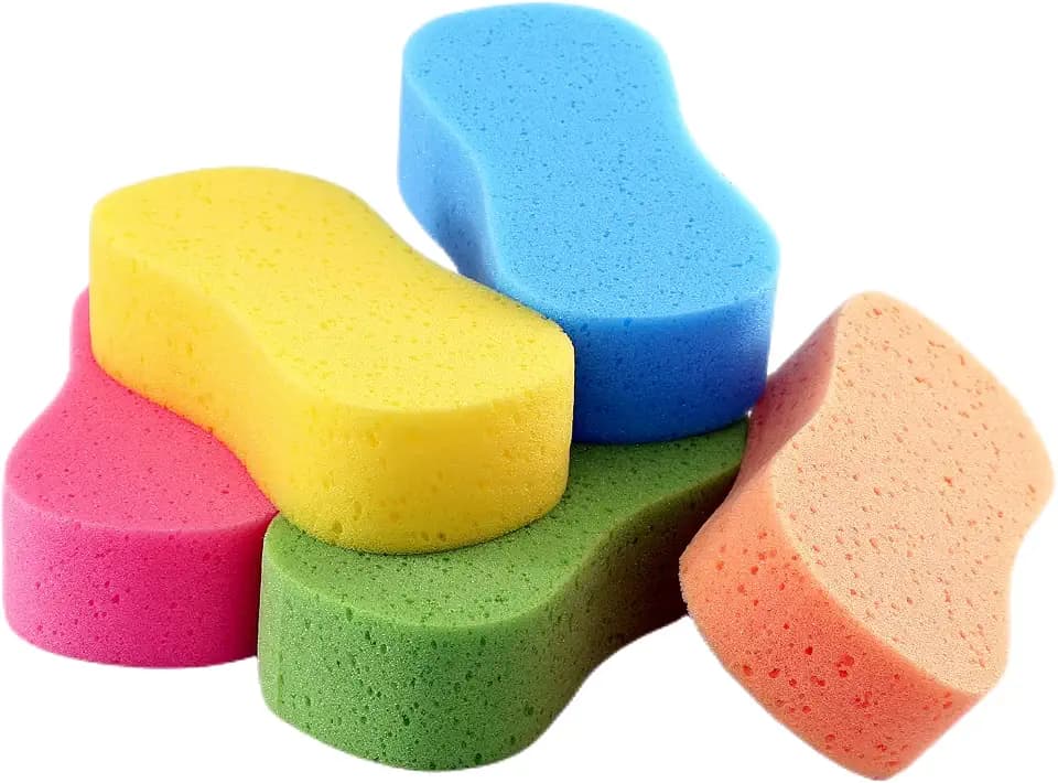 Car Wash Sponge, 5 Pack Extra Thick Large Colorful Cleaning Sponge