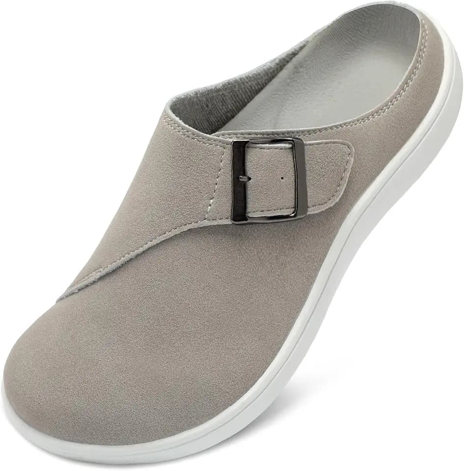 LeIsfIt Women's Wide Toe Box Mules Slip-On Barefoot Casual Shoes