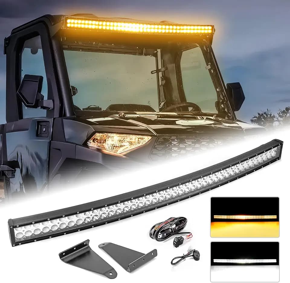 WeiSen 52" Amber & White Light Bar Fit for Polaris Ranger XP 1000 2018-2025