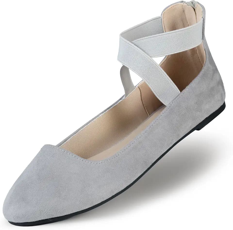 EMMA NEW YORK Ankle Strap Flats for Women