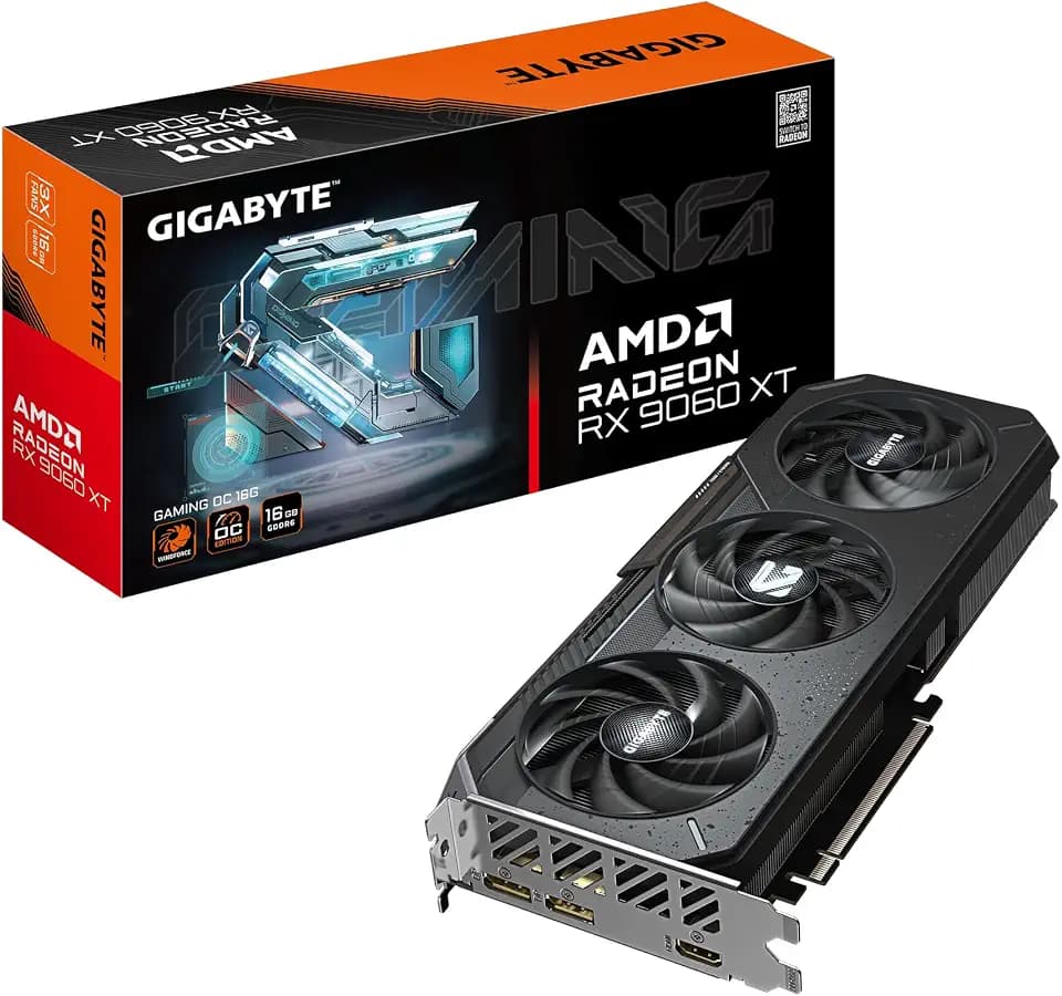 Gigabyte Radeon RX 9060 XT Gaming OC 16G Grafikkarte - 16GB GDDR6, 128bit, PCI-E 5.0, 3320 MHz Kerntakt, 2 x DisplayPort, 1 x HDMI, GV-R9060XTGAMING OC-16GD
