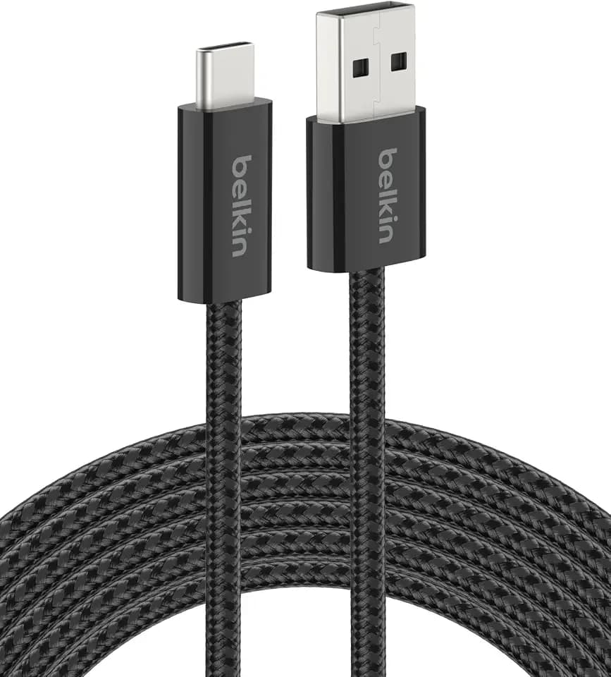 Belkin USB A to USB C 15W Braided Cable 9.9ft iPhone Charger Cord