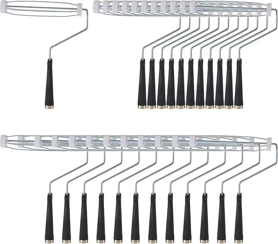Gerrii 24 Pcs 9 Inch Paint Roller Painting Roller Frame 5 Wire, Black