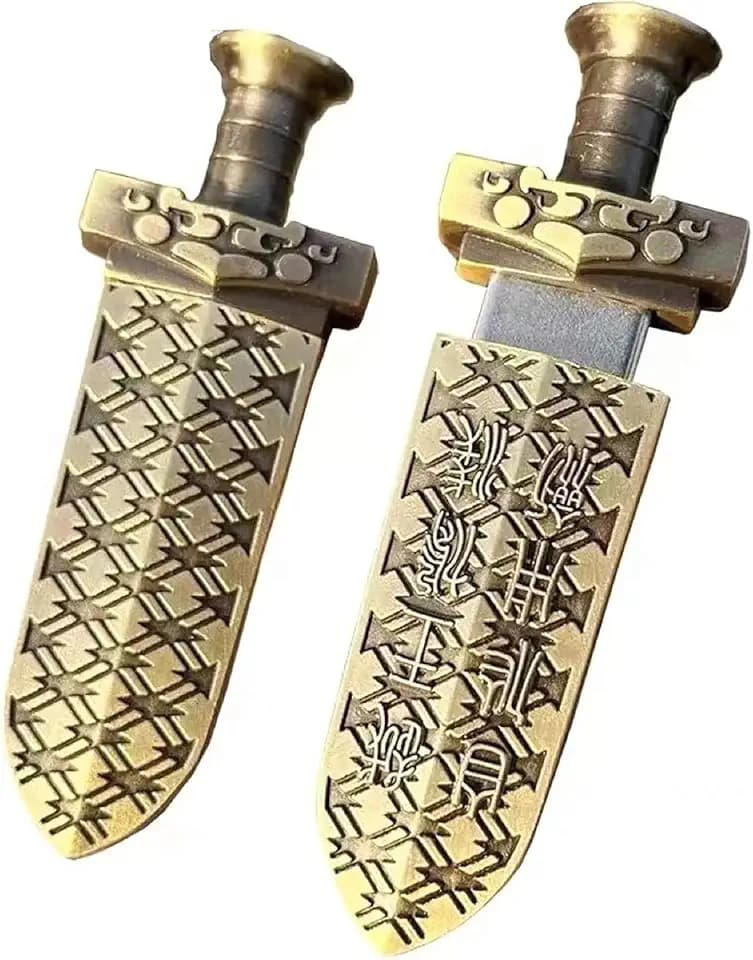 Metall-USB-Stick in Waffenform, antikes chinesisches Bronzefisch, Darm, Schwert, kreatives Geschenk, Memory Stick (Bronze-Schwert, 64 GB)