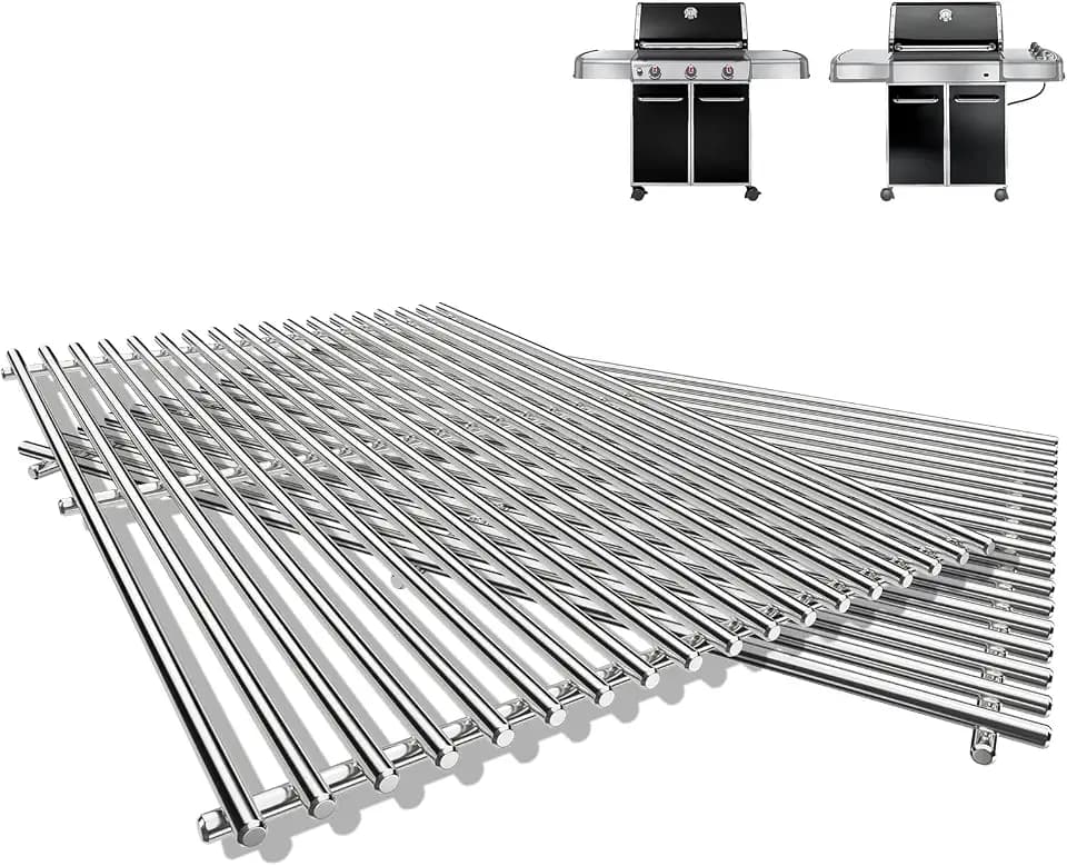 QuliMetal 19.5 Inch Grill Grates for Weber Genesis 300 Series
