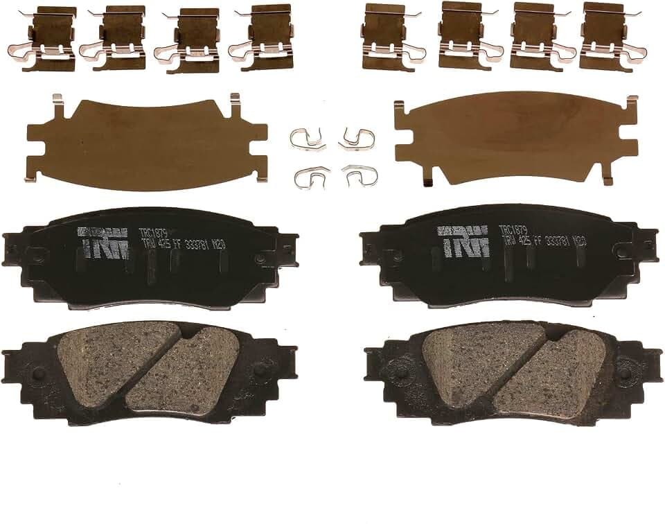 TRW Pro TRC1879 Disc Brake Pad Set For Lexus RX350 2016-2021, Rear, And Other Applications